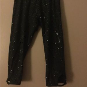 Black sparkle Capris